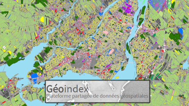 [Texte] GéoIndex Plateforme partagée de données géospatiales [Image] Carte de Montréal